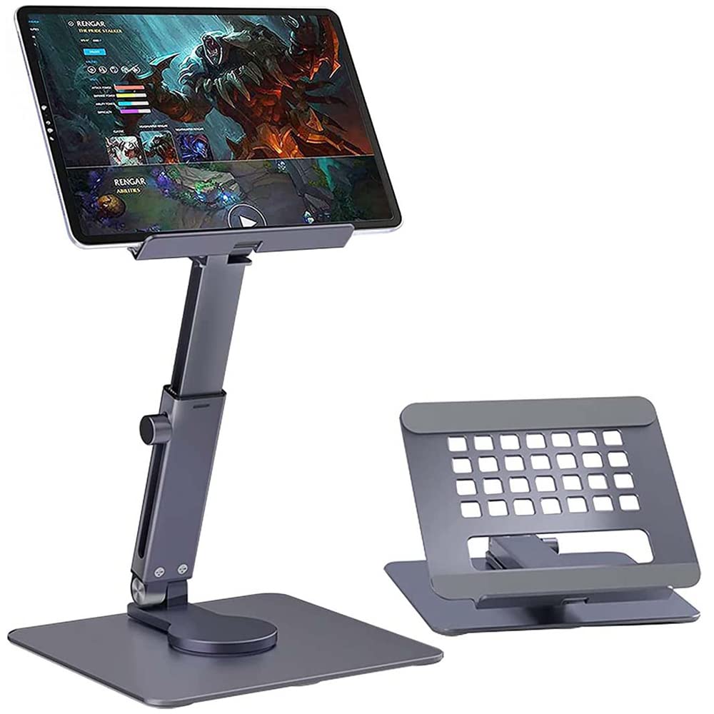 ZORBES Tablet Stand Holder Tab Stand for iPad Stand for Table, Aluminium Alloy 360° Rotatable Tablet Holder Adjustable Height and Angle Foldable Desktop Tab Holder for iPad Phone Within 13'' 4000g ZORBES Tablet Stand Holder Tab Stand for iPad Stand for Table, Aluminium Alloy 360° Rotatable Tablet Holder Adjustable Height and Angle Foldable Desktop Tab Holder for iPad Phone Within 13'' 4000g